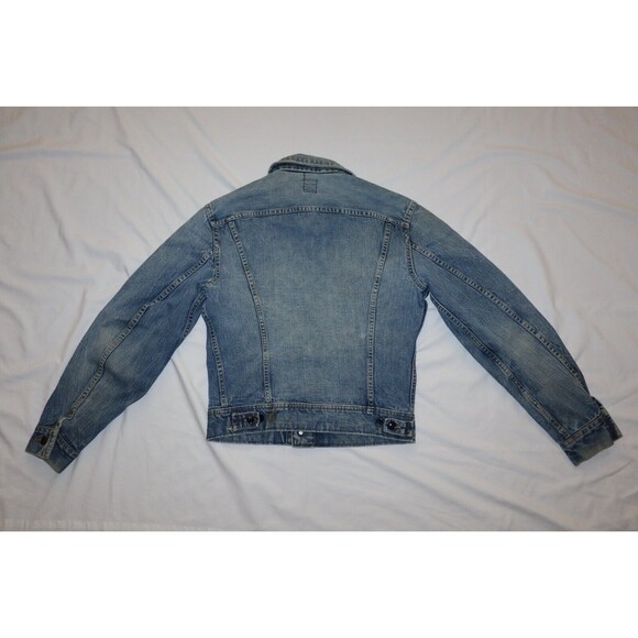 Vtg Womens Lee Rider Sanforized Union Made USA Denim Trucker Jacket 153438 Short - Picture 10 of 12